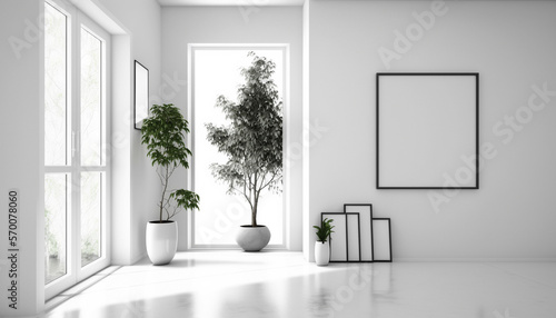 Modern Minimalist Decor Staged Real Estate for Sale   Created using Generative AI 