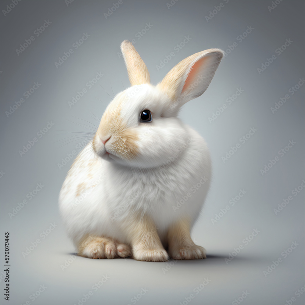 white rabbit on a white background white rabbit on a white background