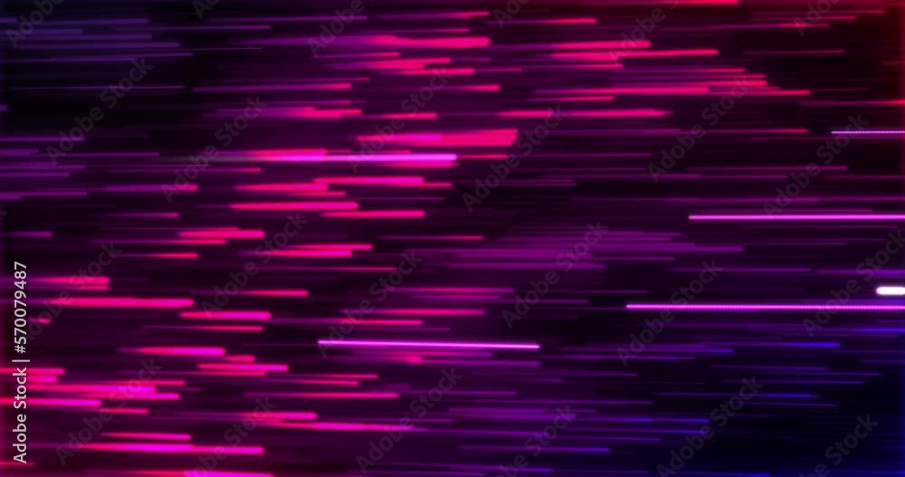 Animation of blue and purple neon light trails on black background Animation of blue and purple neon light trails on black background