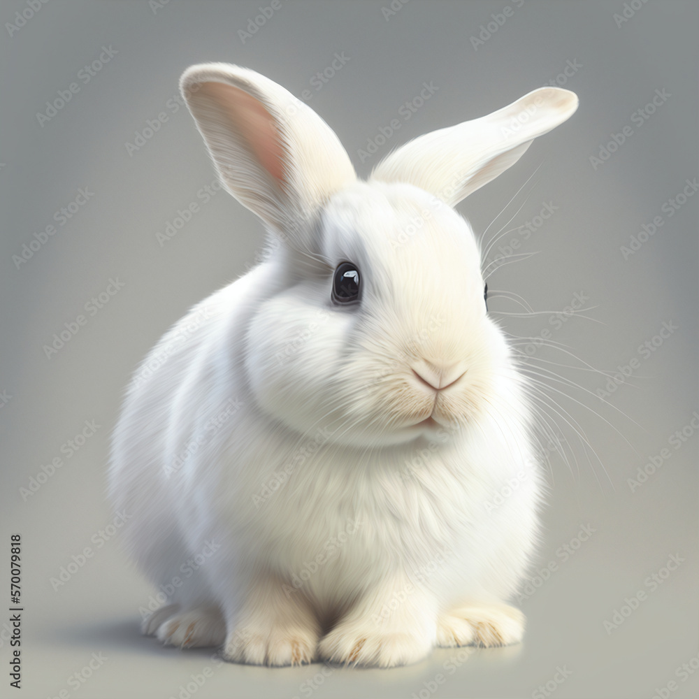 white rabbit isolated on white white rabbit isolated on white