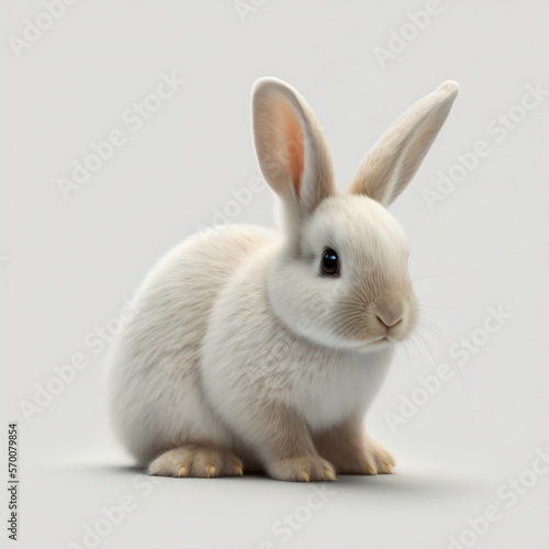 white rabbit isolated on white © Stream Skins