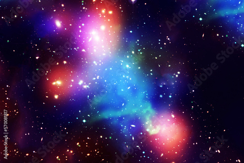 Beautiful colored space nebula. Elements of this image furnished by NASA