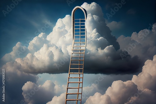 ladder to the white cloud. Generative AI
