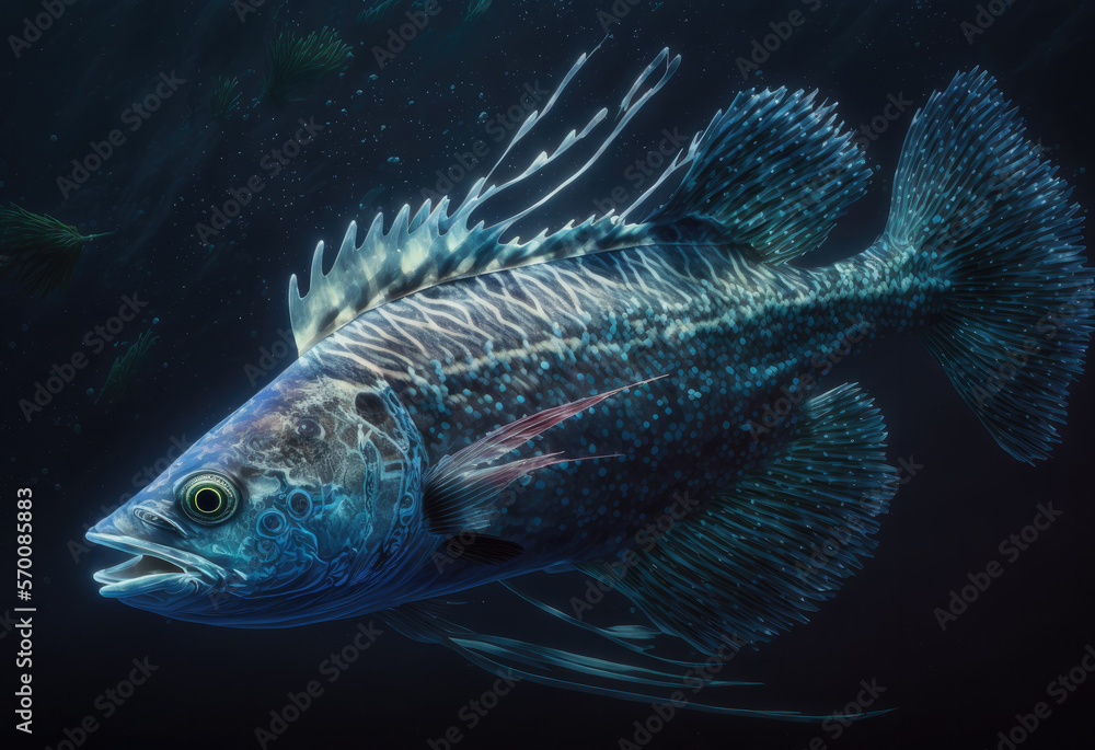 fish in the blue ocean created with Generative AI technology fish in the blue ocean created with Generative AI technology
