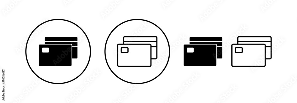 Credit card icon vector for web and mobile app. Credit card payment sign and symbol