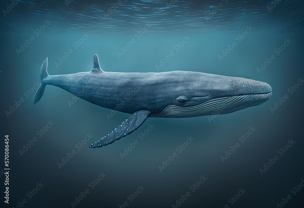 Obraz premium whale in the water created with Generative AI technology