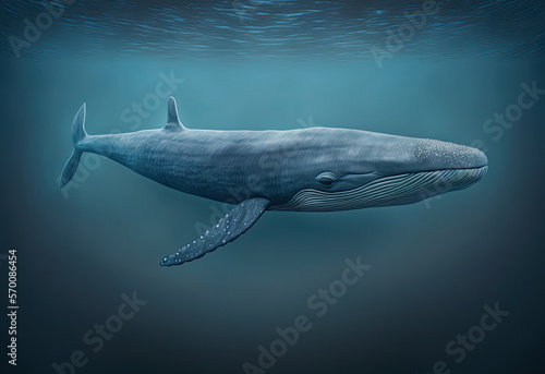 whale in the water created with Generative AI technology © Robert Herhold