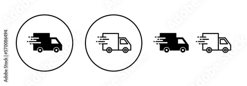 Delivery truck icon vector for web and mobile app. Delivery truck sign and symbol. Shipping fast delivery icon
