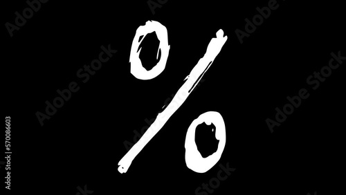 Hand Drawing Math Symbol Percent photo