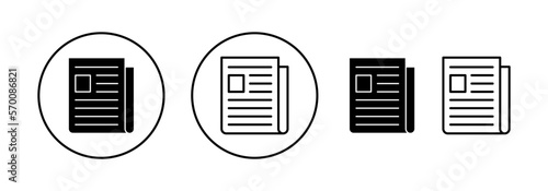 Newspaper icon vector for web and mobile app. news paper sign and symbolign