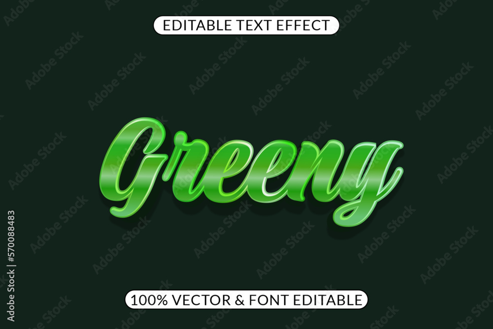 Easily editable green text effect Easily editable green text effect