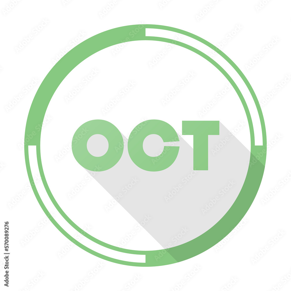 Bullet with October month. Bullet with October month.