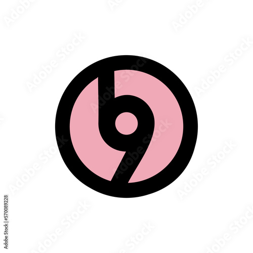 simple elegant b9 logo design
