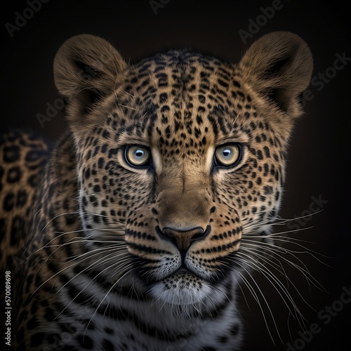 close up portrait of a leopard