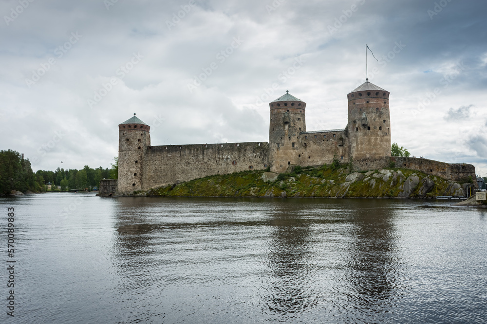 Medieval castle of Olavinlinna by the lake, Savonlinna, Finland
