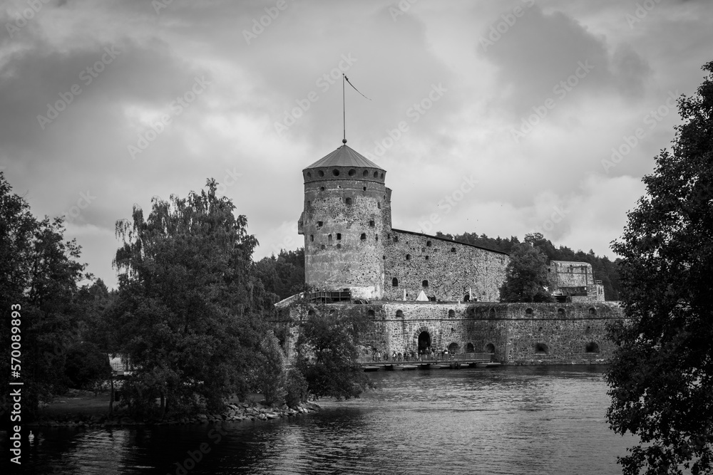 Medieval castle of Olavinlinna by the lake, Savonlinna, Finland
