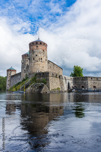 Medieval castle of Olavinlinna by the lake, Savonlinna, Finland