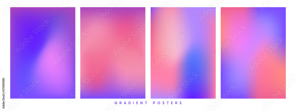 Set of vector gradient backgrounds. For covers, wallpapers, branding, business cards, social media and other projects Set of vector gradient backgrounds. For covers, wallpapers, branding, business cards, social media and other projects