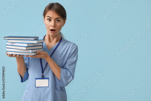 Shocked female medical inte...