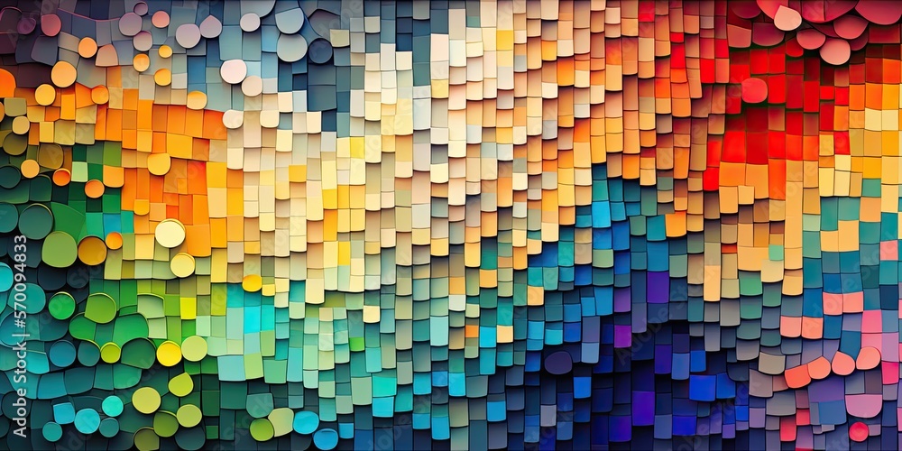 Colorful rainbow vivid mosaic of paper art background. Abstract glass glowing design. Unique digital concept texture wallpaper. Paper art. Colorful rainbow vivid mosaic of paper art background. Abstract glass glowing design. Unique digital concept texture wallpaper. Paper art.