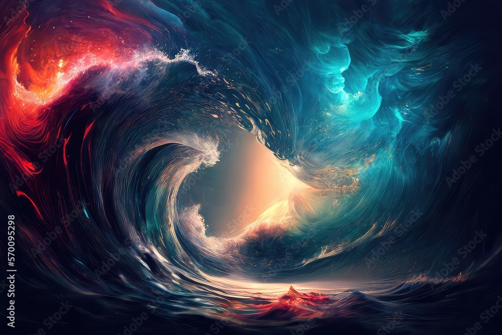 colorful waves. colorful waves.