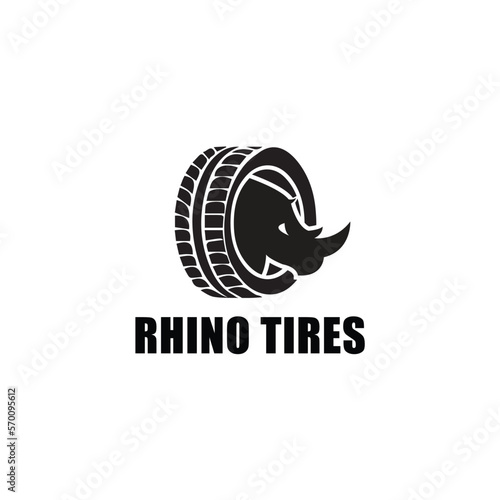 Rhino tires logo vintages symbols animal