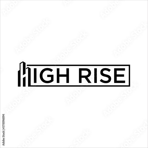 H Letter With Building construction vector logo design template