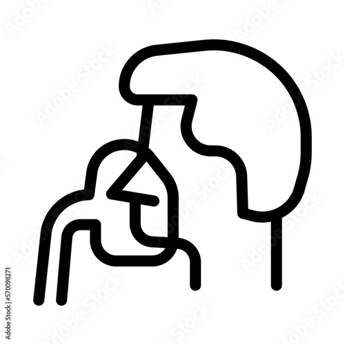 asthma line icon illustration vector graphic