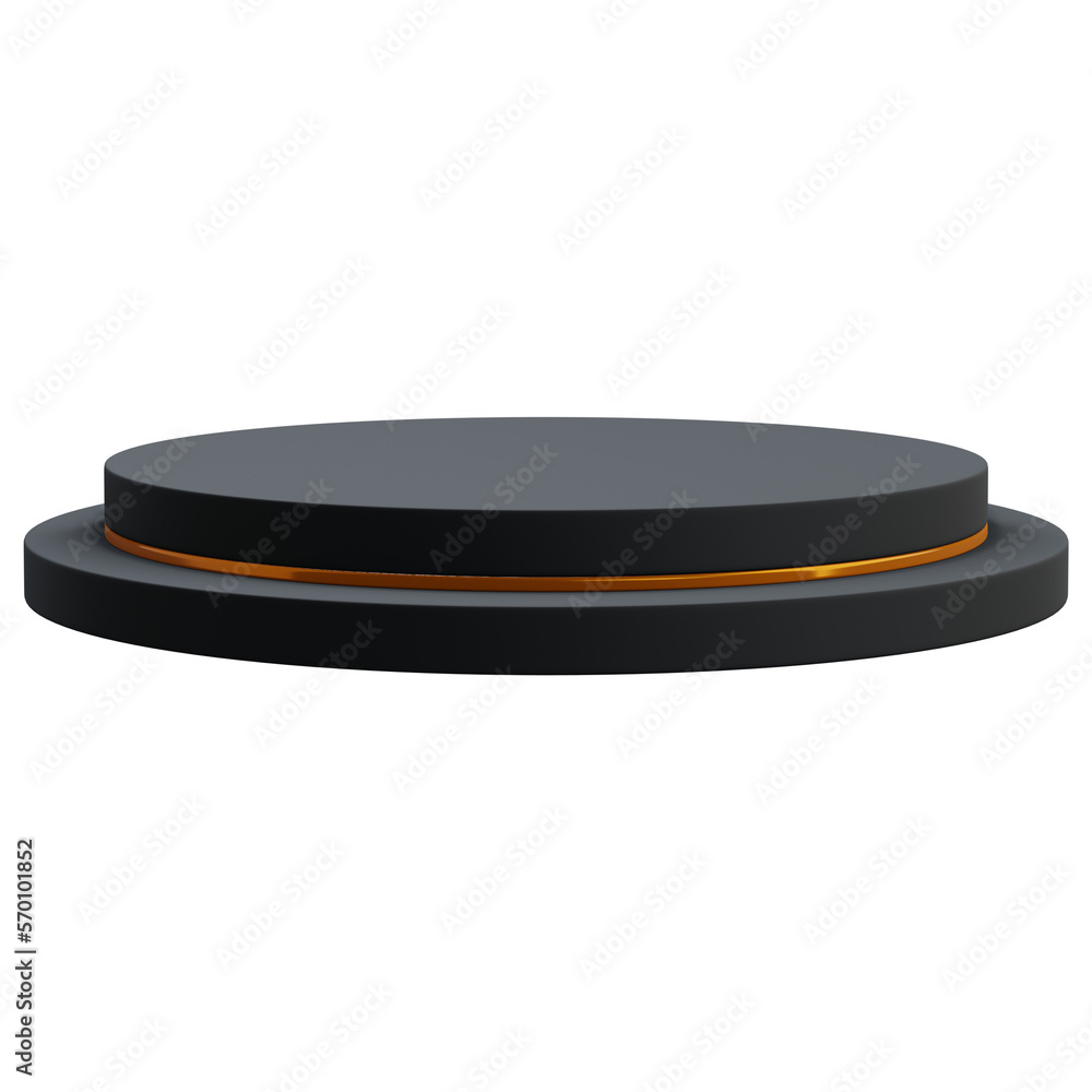 Black podium 3d rendering Black podium 3d rendering