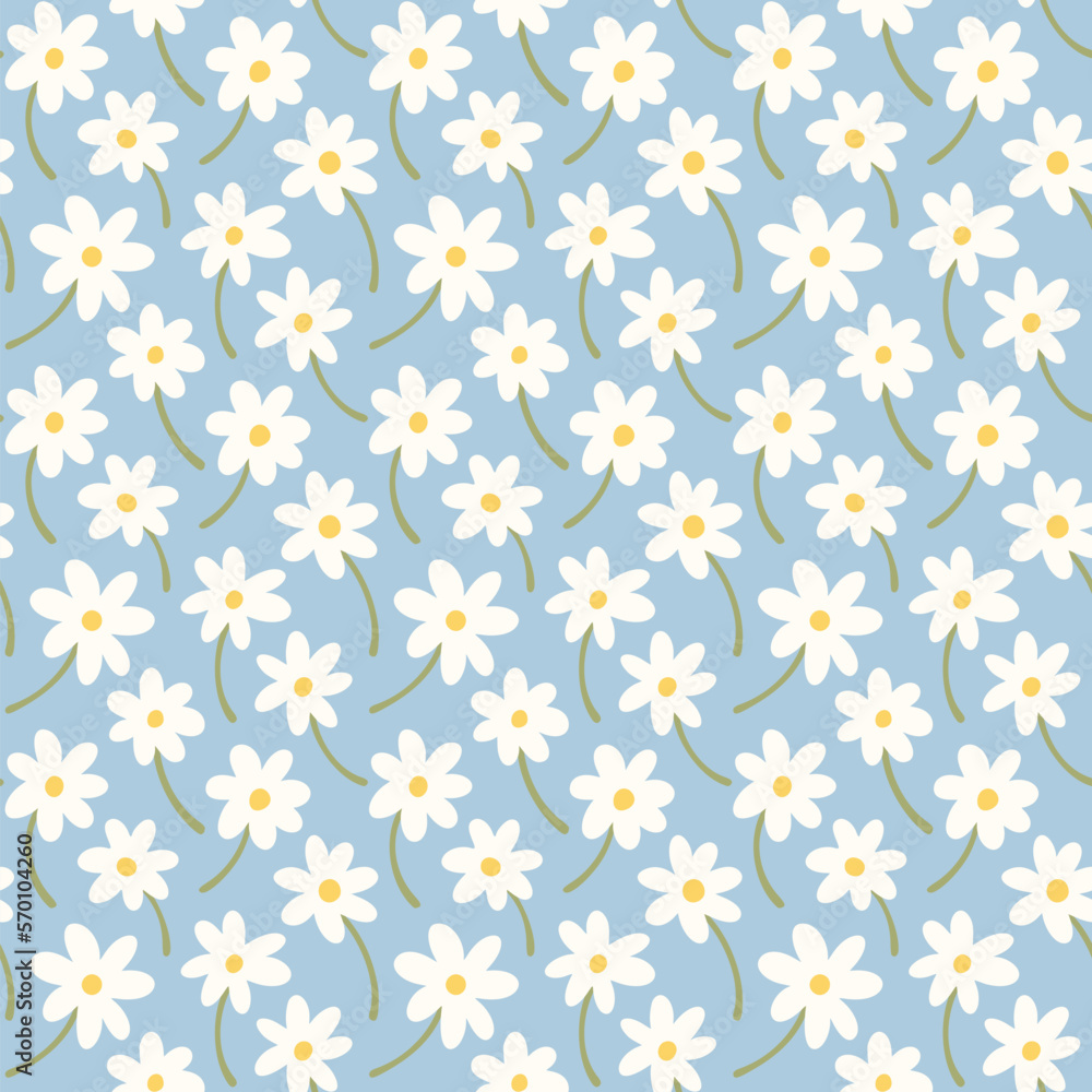 Seamless pattern with decorative doodle flowers, vector illustration Seamless pattern with decorative doodle flowers, vector illustration