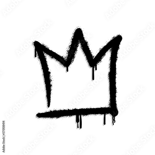 awesome graffiti crown. vector illustration.