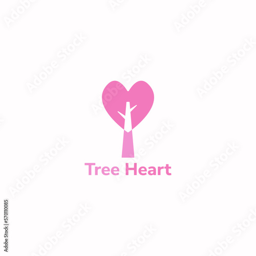 Tree logo with heart shape.