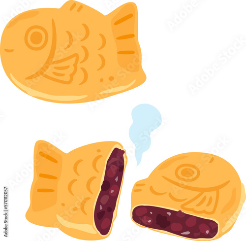 半分に割ったたい焼き