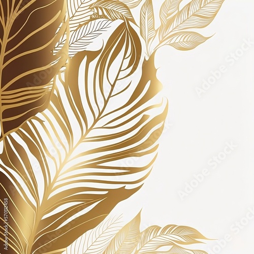 seamless pattern with leaves ,a golden tropical leaf wallpaper. With its high-quality resolution and bold design, this image is sure to impress."