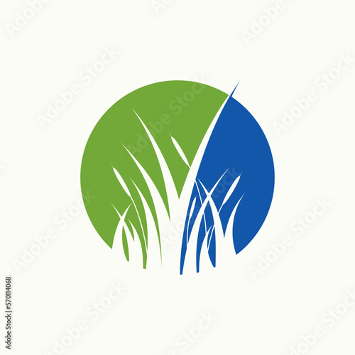 Logo design graphic concept creative premium free vector stock unique weed or tares inside circle block letter word O font. Related to nature or wild