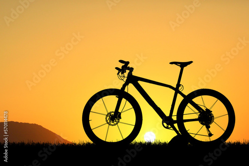 silhouette of a bicycle