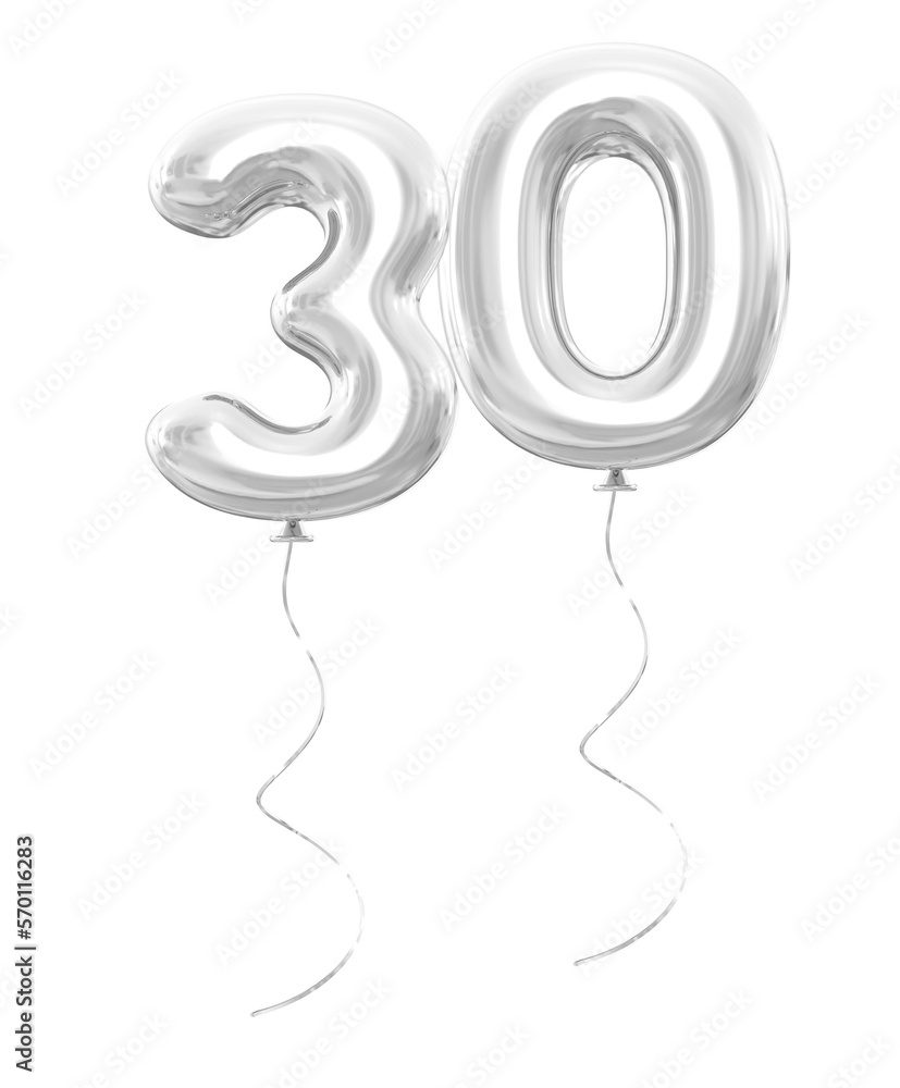 30 Balloon Number