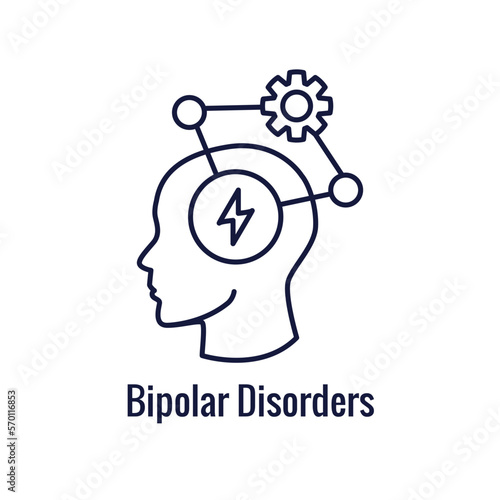 Bipolar Disorder or Depression BP Icon Set Mental Health Icons