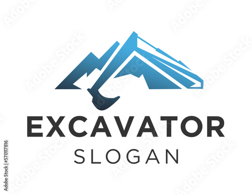 Logo design about Excavator on a white background. created using the CorelDraw application.