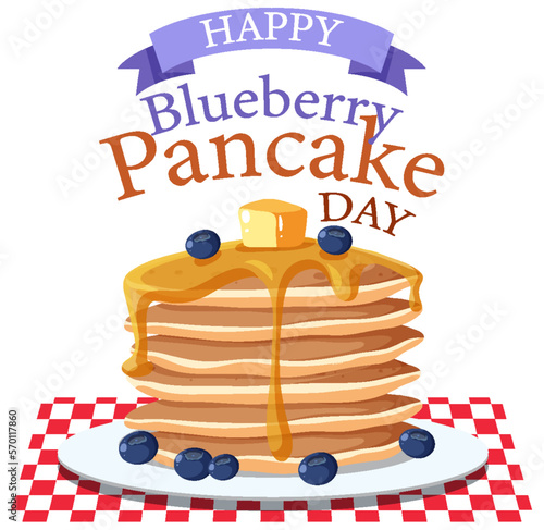 National Blueberry Pancake Day Banner Day