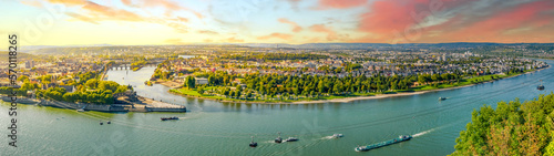 Deutsches Eck, Koblenz, Rheinland Pfalz, Deutschland 