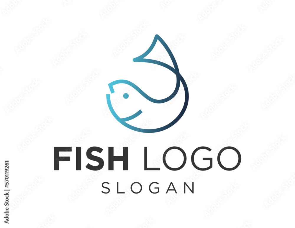 Logo design about Fish on a white background. created using the CorelDraw application.