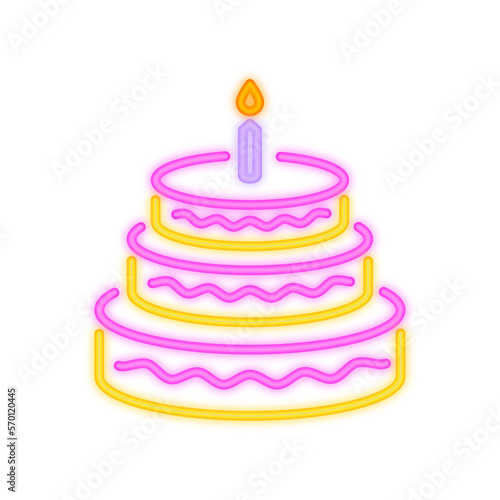 Birthday Cake Neon Signboard