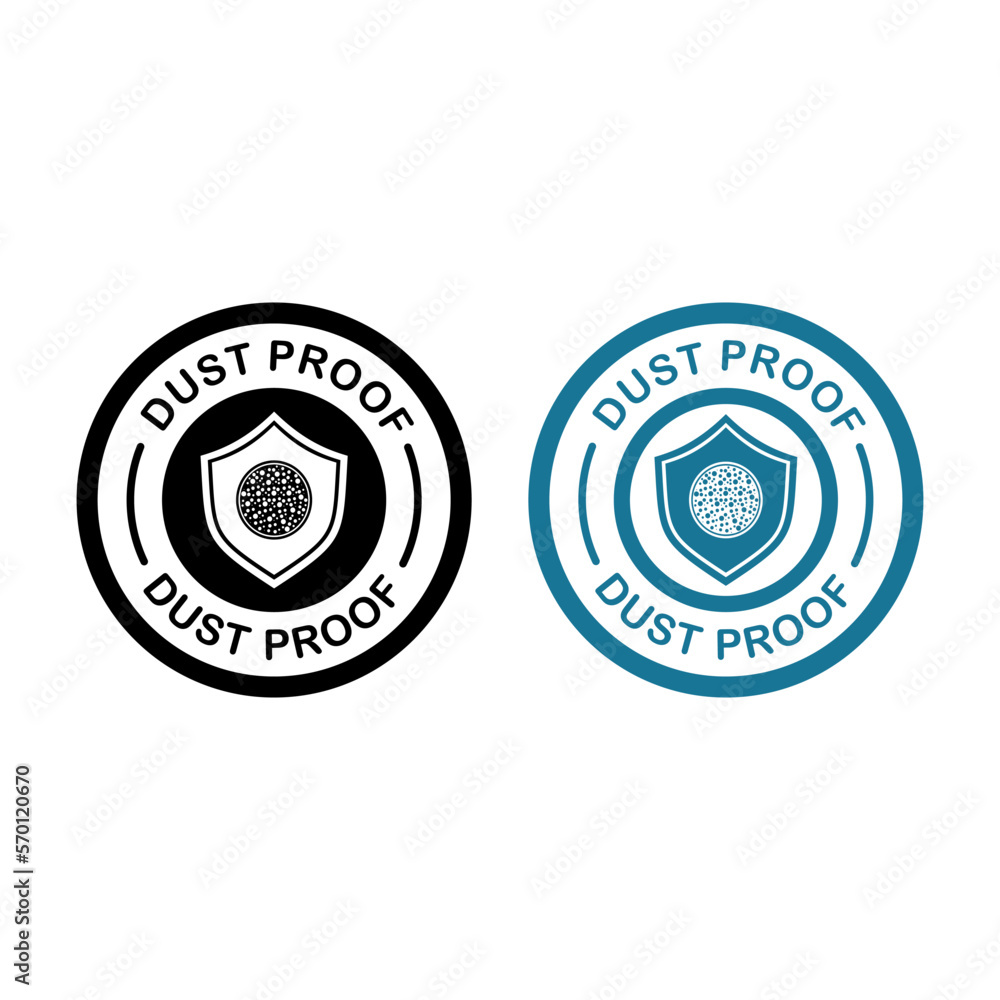 Dust proof logo badge design Dust proof logo badge design