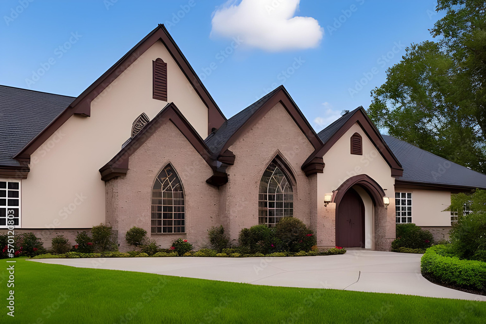 church in the village. english country church. church concept. church. church exterior. AI generated. church in the village. english country church. church concept. church. church exterior. AI generated.
