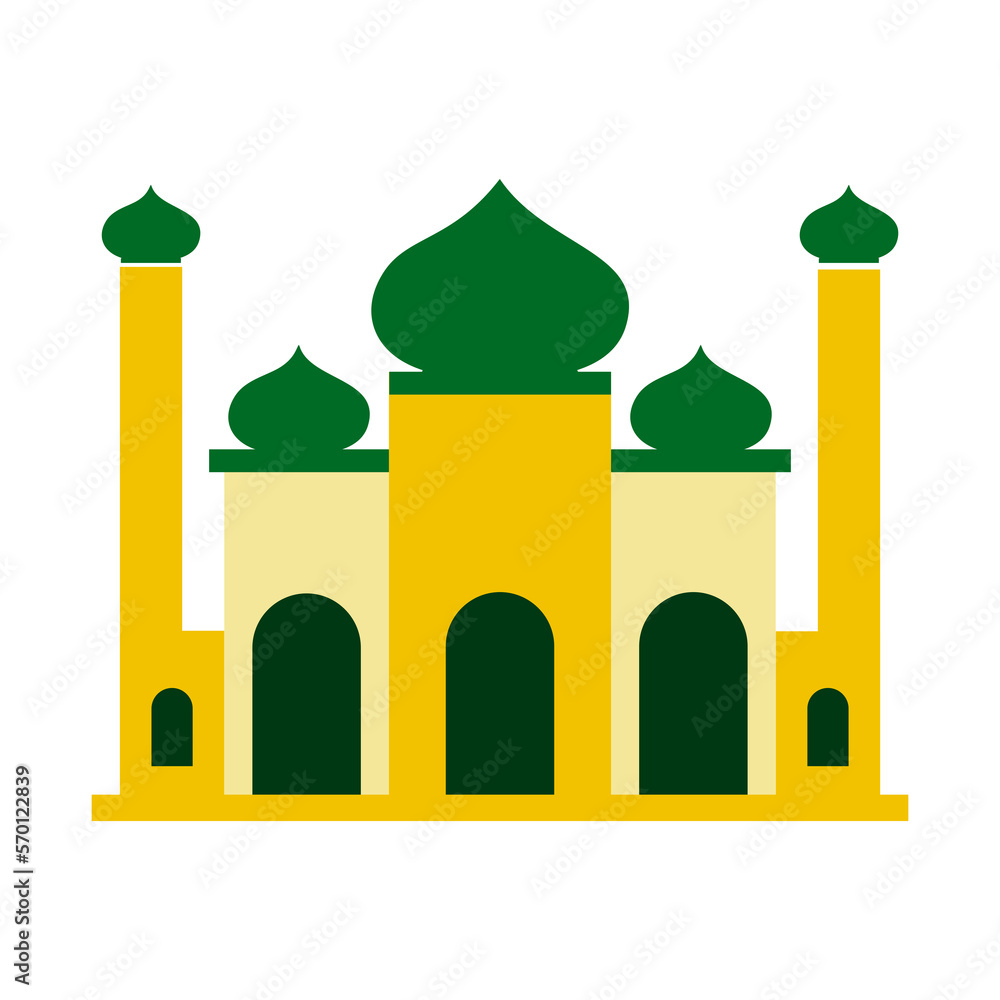 Mosque icons illustration, logo of mosque template