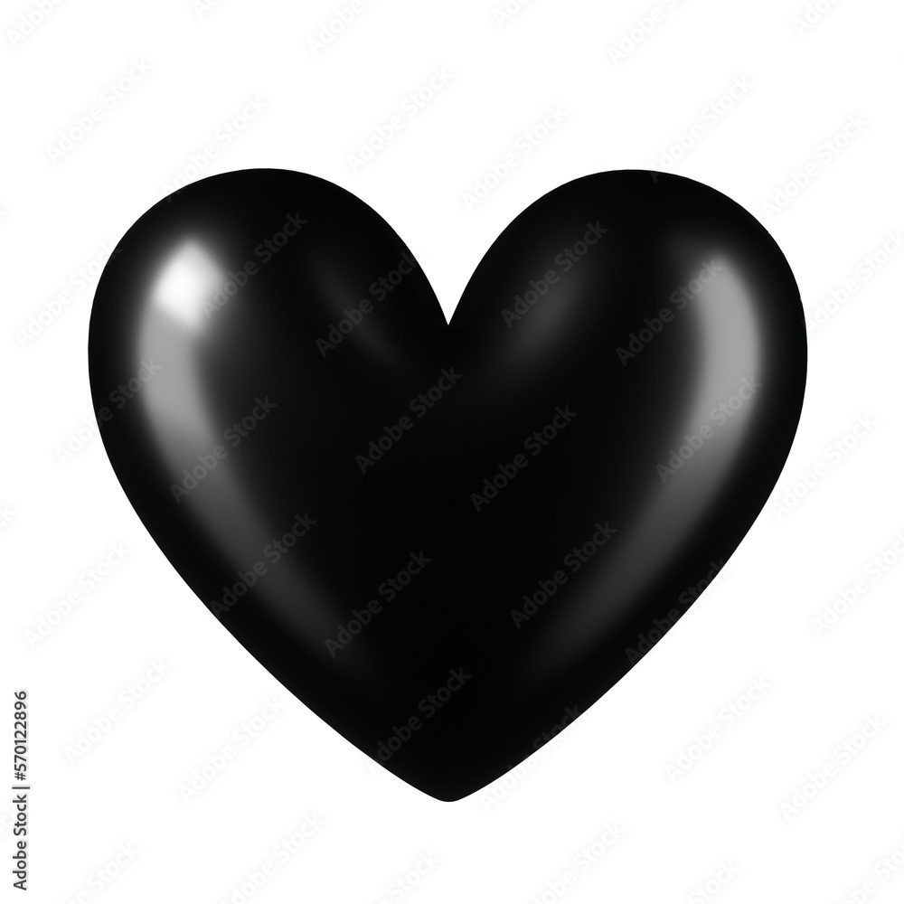 heart on black isolated on transparent background