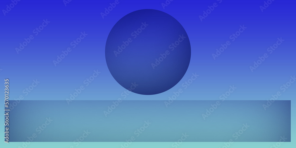 blue circle on a large surface