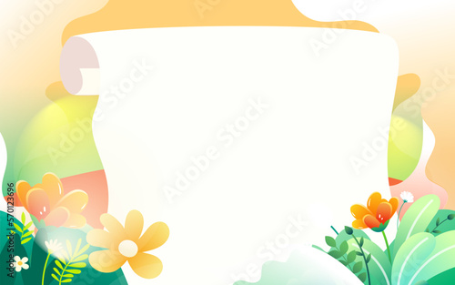 March 8 International Women's Day, girls surrounded by flowers, background with various flowers and plants, vector illustration