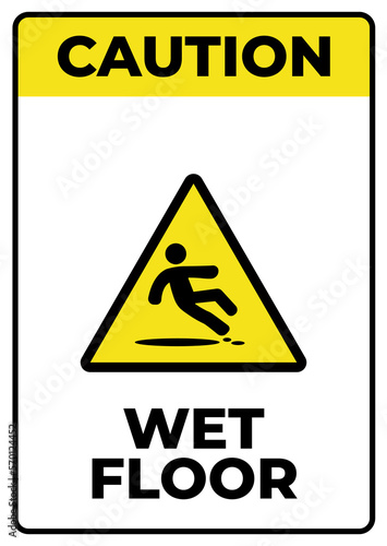 printable notice board caution wet floor